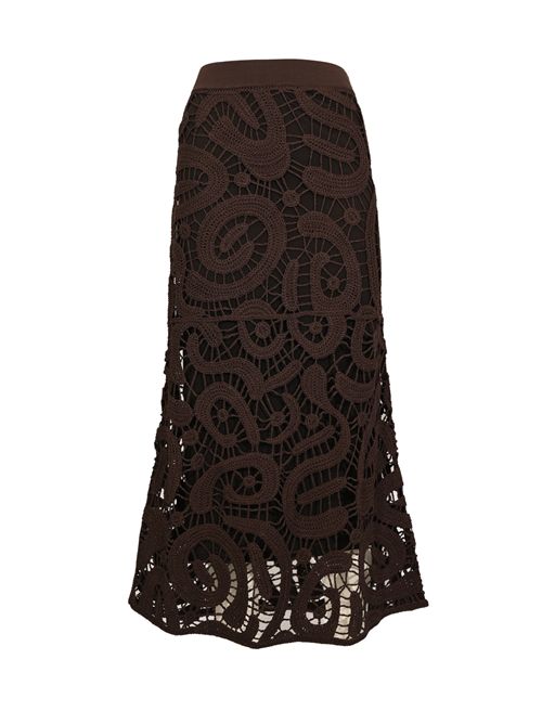 Gonna midi Maestrale in crochet geometrico di viscosa PINKO | 106353 A354M05